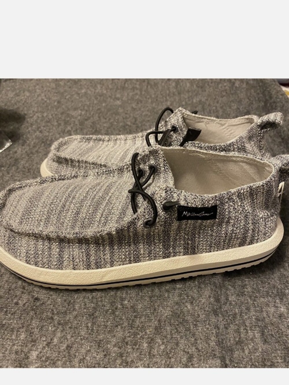 Maui and Sons Grey Knit Slip-On Loafers